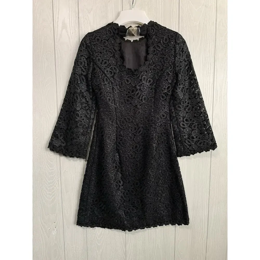 Kate Spade Quinn Black Lace All That Glitters Size 0 NWT